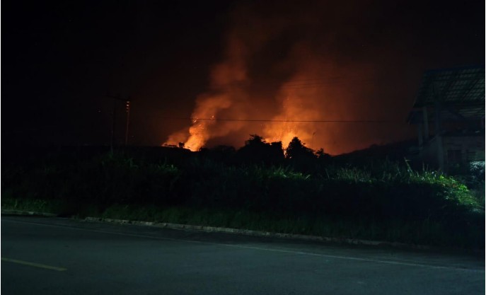Kebakaran hutan dan lahan (karhutla) yang terjadi di Kabupaten Nunukan, Kalimantan Utara, Kamis (24/7). Sumber foto: BPBD Kabupaten Nunukan